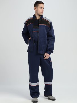 Костюм Практичный-2 СОП (тк.Смесовая,210) п/к, т.синий/черный